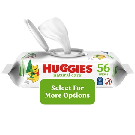 Huggies Natural Care Sensitive Baby Wipes, Unscented, 1 Pack, 56 Total Ct (Select for More)