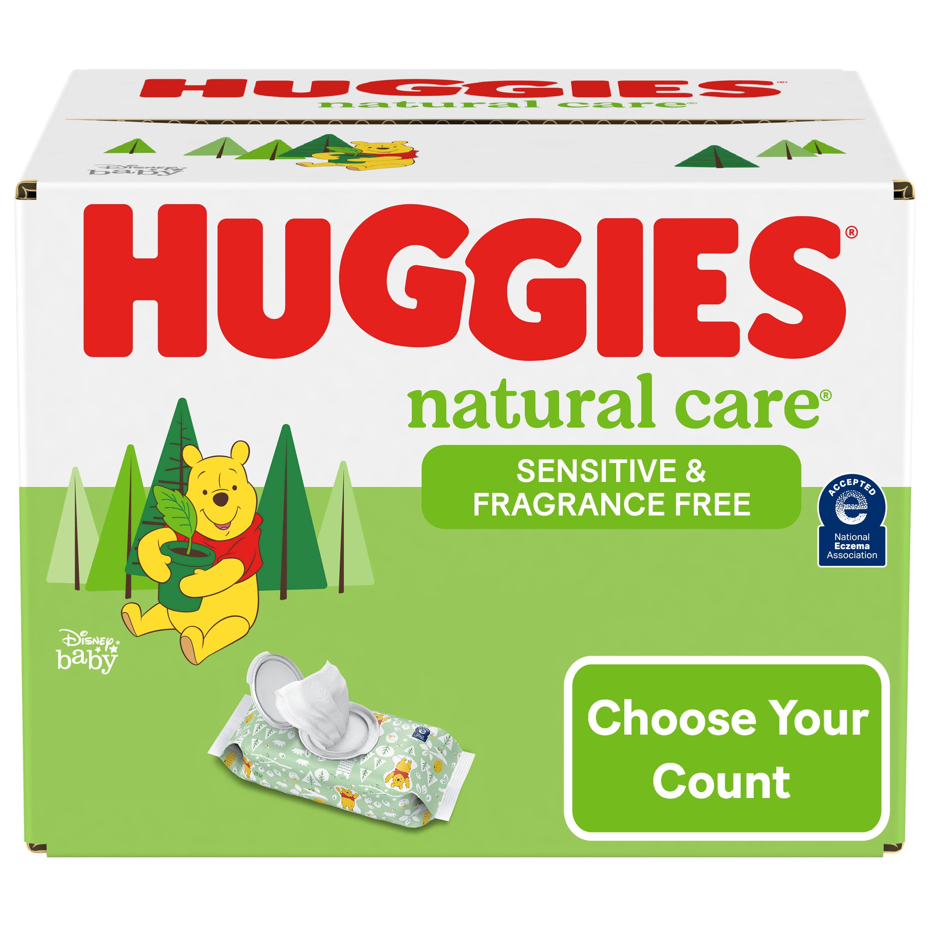 Huggies Natural Care Sensitive Baby Wipes, Unscented, 15 Flip-Top Packs (960 Wipes Total)