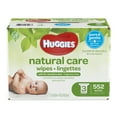 thumbnail image 1 of Huggies Natural Care Sensitive Baby Wipes, Unscented, 3 Refill Packs (528 Wipes Total), 1 of 11