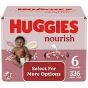 Huggies Nourish Scented Baby Wipes, 6 Pack, 336 Total Ct (Select for More Options)