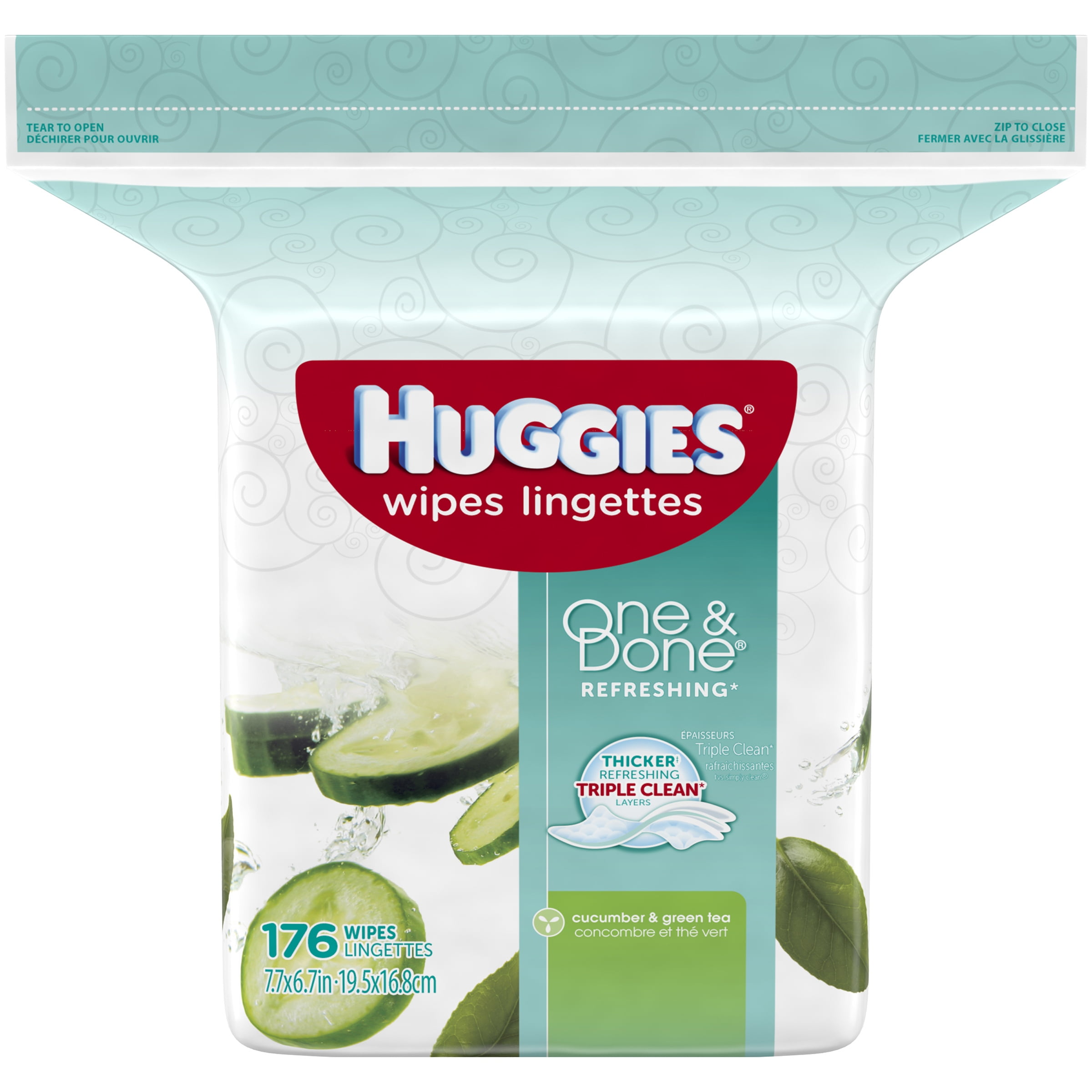 Huggies One & Done Baby Wipes, Scented Refills (176 count)