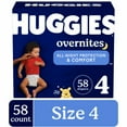 thumbnail image 1 of Huggies OverNites Baby Diapers Size 4 (22-37 lbs) 58 count, 1 of 5