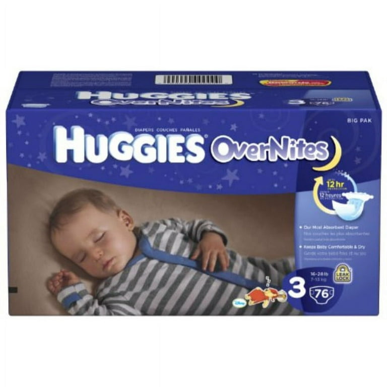 Huggies Overnites Nighttime Diapers, Size 3, 132 Ct (Select, 48 OFF