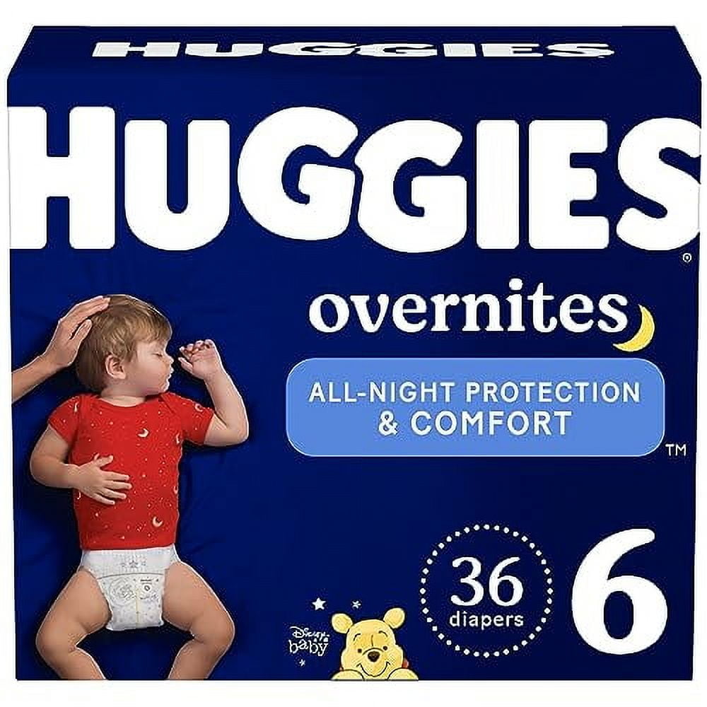 Huggies Overnites Size 6 Overnight Diapers (35+ lbs), 36 Ct - Walmart.com