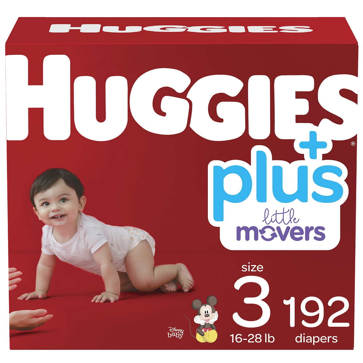 Huggies Plus Size Diapers (16-28 Pounds), 192 Count, Leak-Free