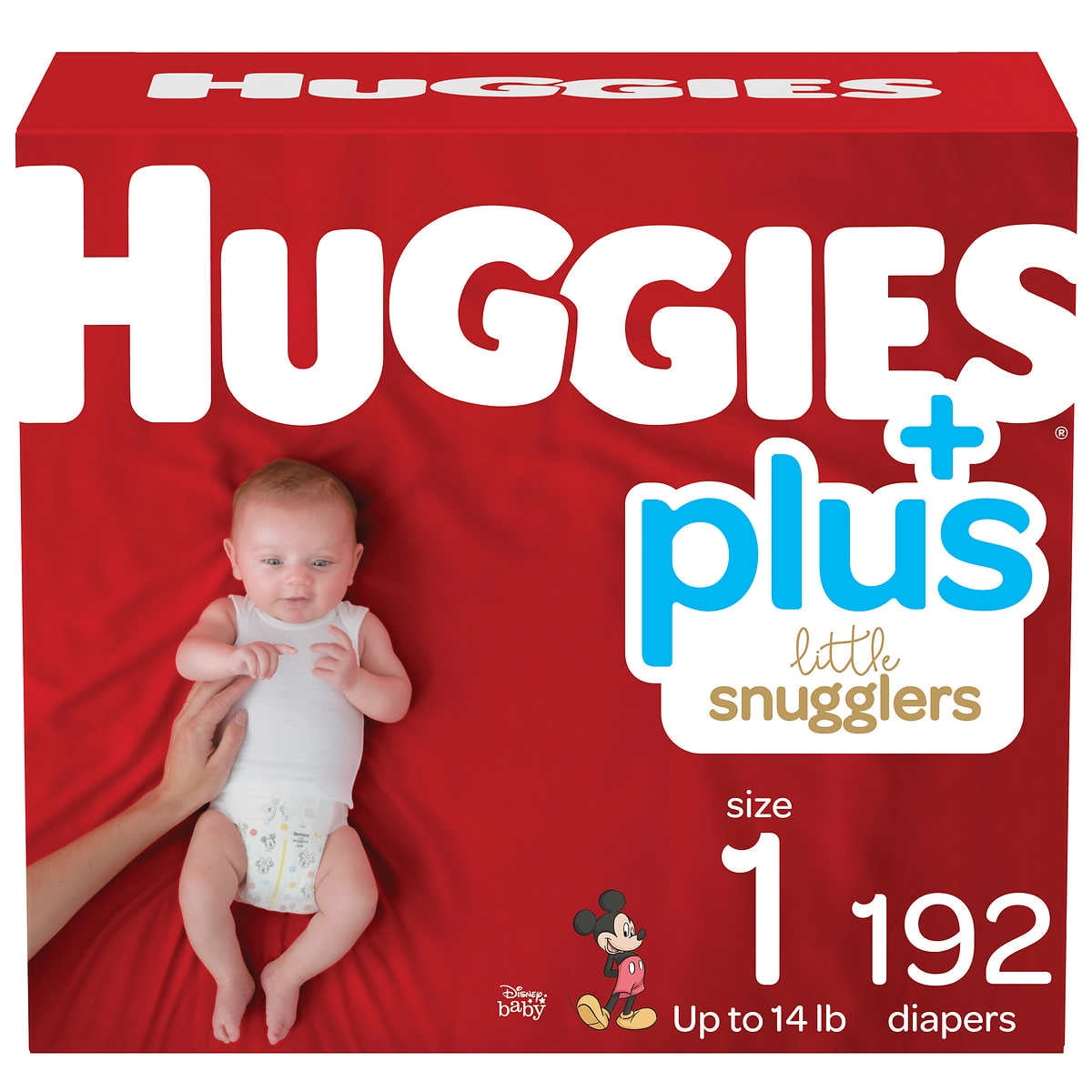 Huggies Plus Diapers Sizes 1 2 One Color, 2 (12-18 lb/5-8 kg) 