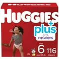 thumbnail image 1 of Huggies Little Movers Baby Diapers, Size 6, 96 Ct, 1 of 3