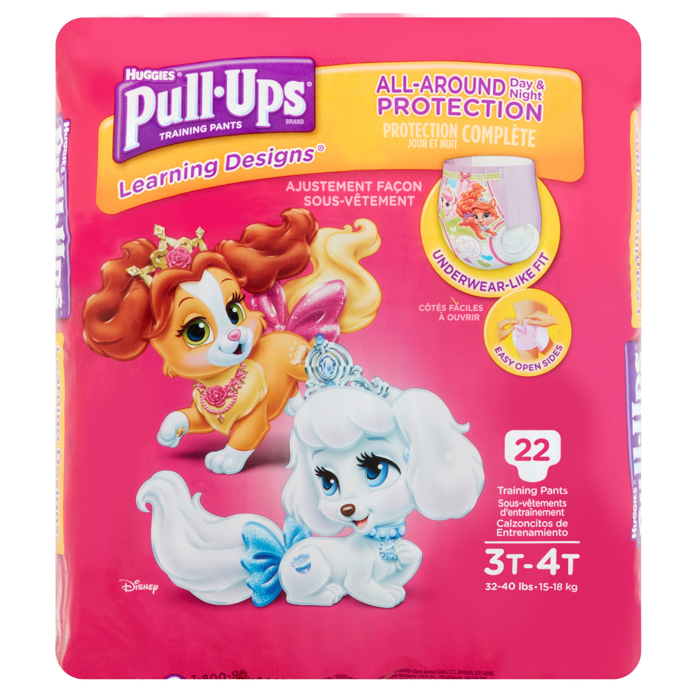Huggies Pull-Ups All-Around Day & Night Protection Training Pants 3T-4T 32-40 lbs, 22 count - image 1 of 5