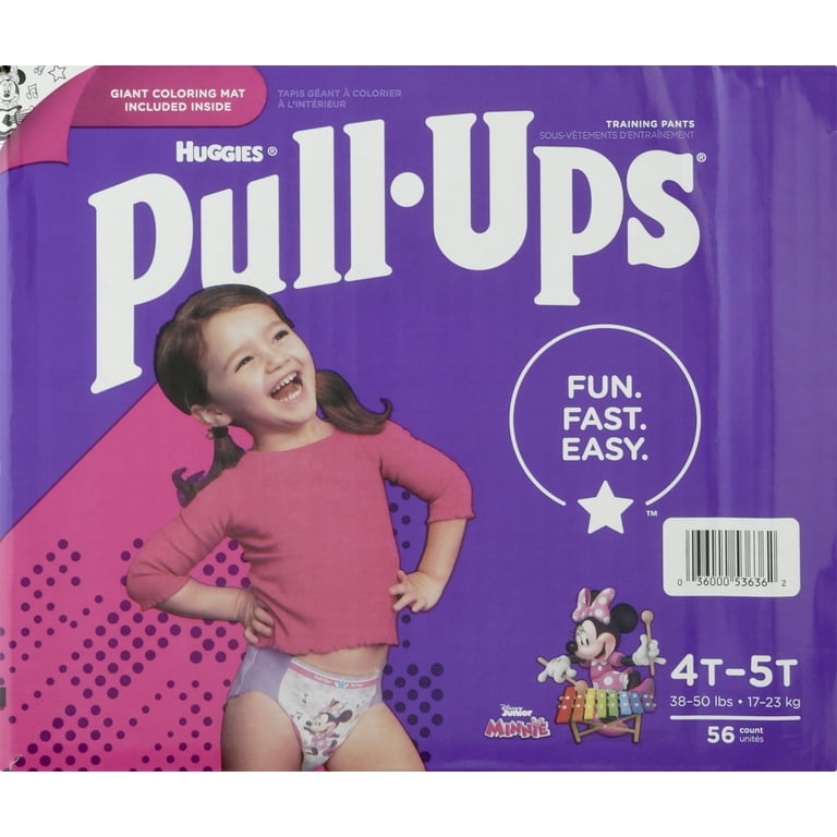 Huggies Pull-Ups Girls' Potty Training Pants, 4T-5T (38-50 lbs