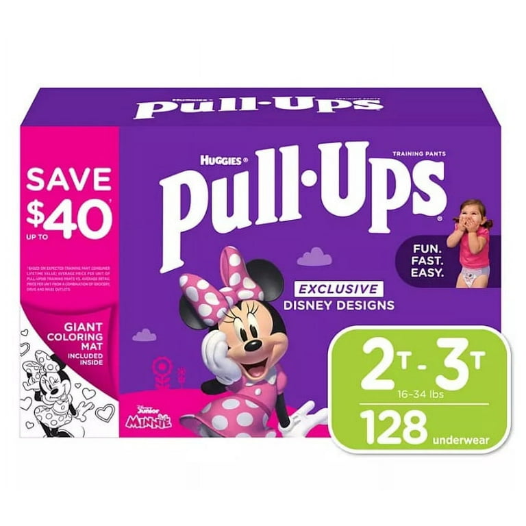 Huggies Pull-Ups Girls' Training Pants, 2T-3T, 128 Ct