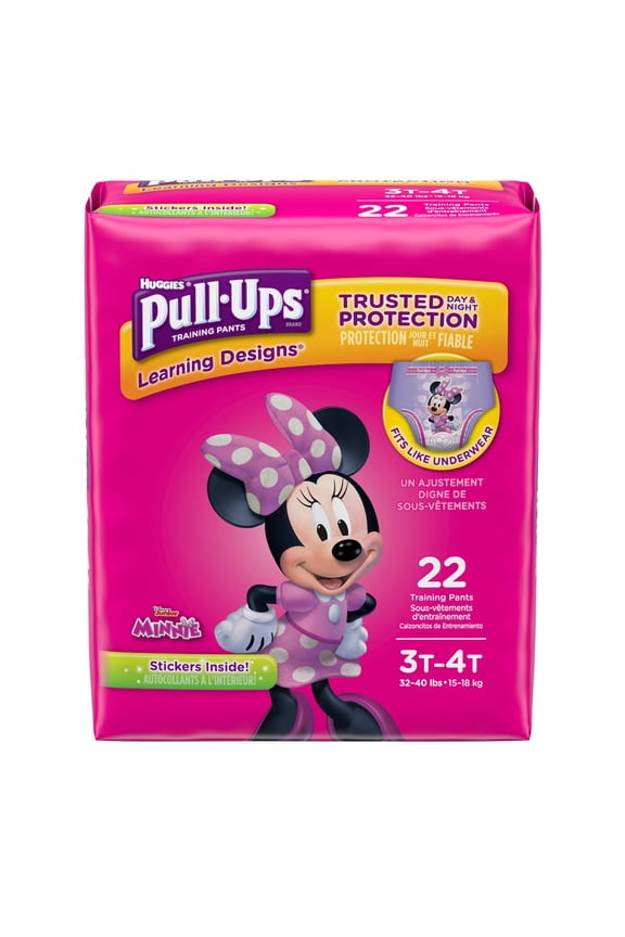 Huggies Pull-Ups Learning Designs Size 3T-4T Jumbo 22-Count Disposable Training (Pack of 12)