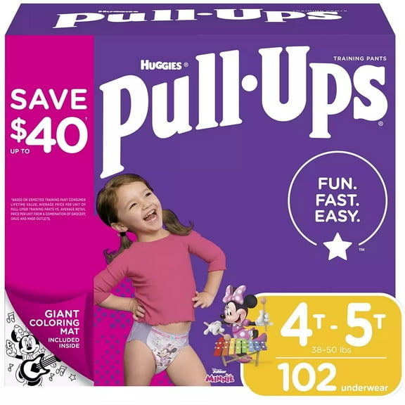 Huggies Pull-Ups Learning Designs Training Pants for Girls (4T - 5T 102 Count)