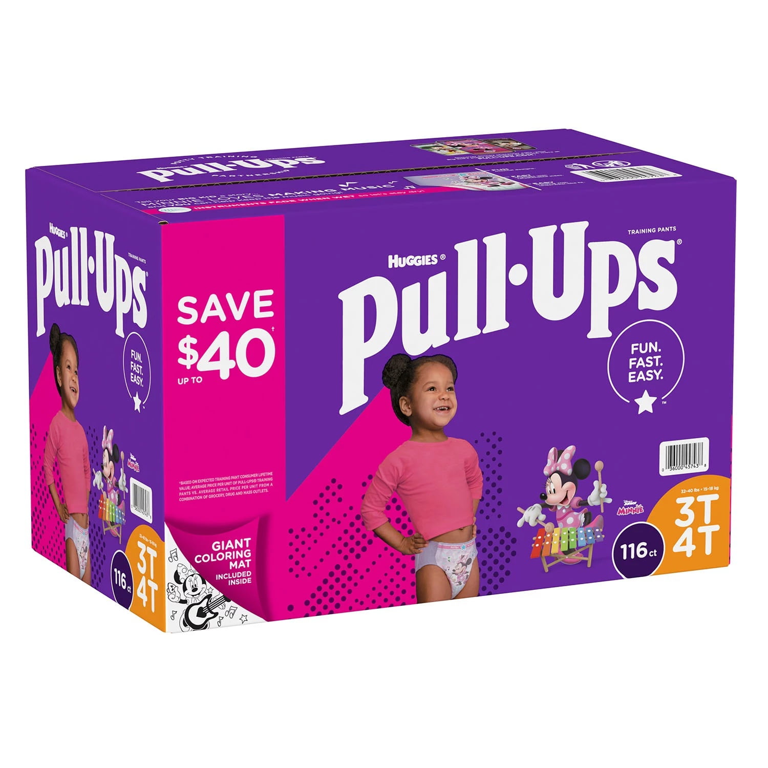 Huggies Pull-Ups Learning Designs Training Pants for Girls, Size 3T-4T, 116  ct.