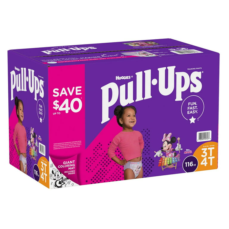 Huggies Pull-Ups Learning Designs Training Pants for Girls, Size 3T-4T, 116  ct. 