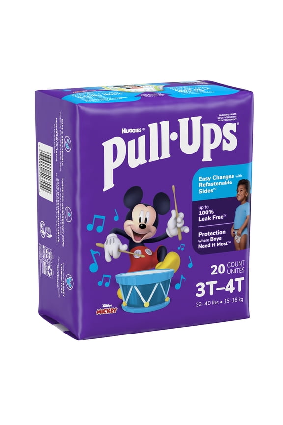 Huggies Pull-Ups Learning Designs for Boys Training Pants, 3T to 4T, 20 per Package