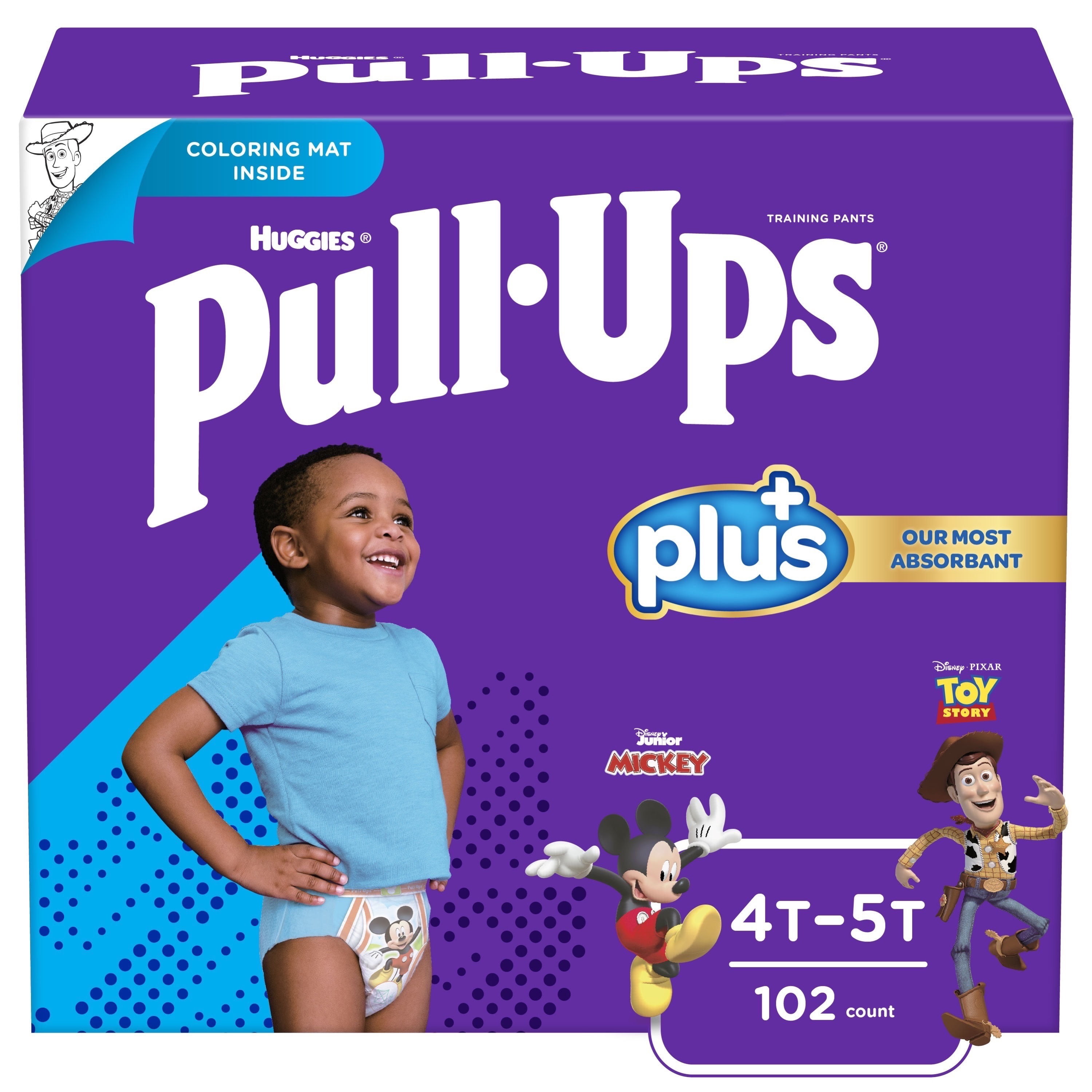 Huggies Pull-Ups Plus Training Pants for Boys 4T-5T 102 count