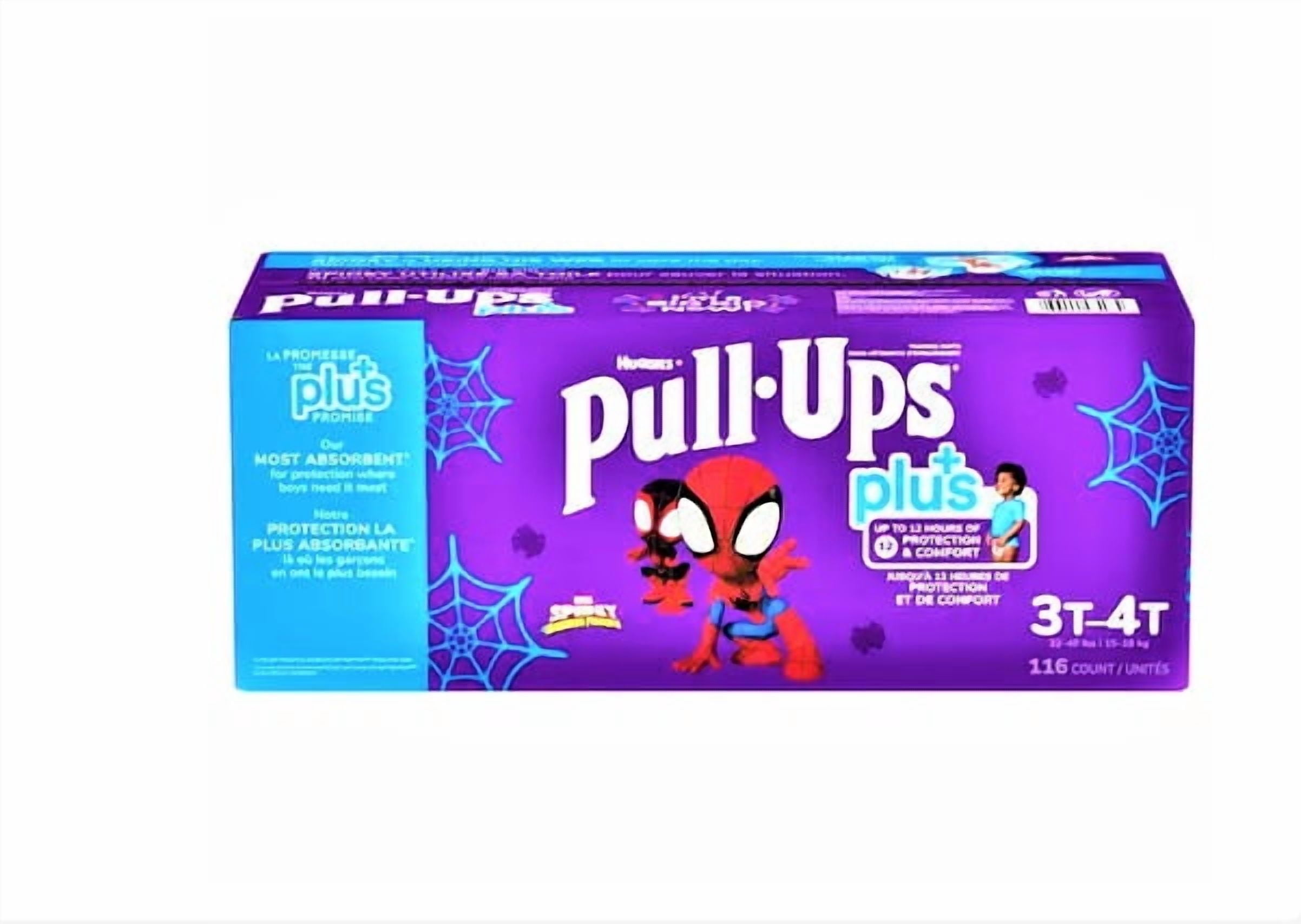 Huggies Pull-Ups Plus Training Pants For Boys One Color, 3T-4T (32-40 lb/15-18 kg)