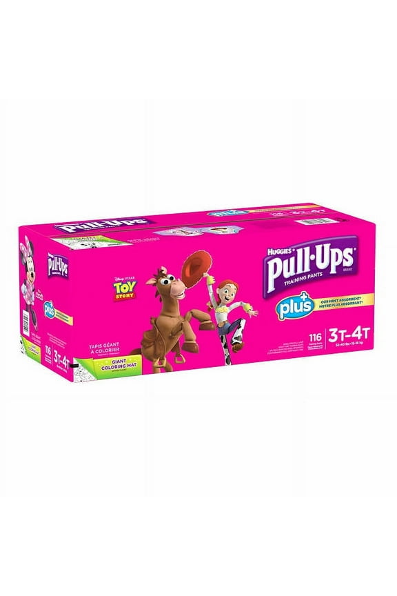 Huggies Pull Ups Training Pants For Girls Size 3T - 4T 116 Total