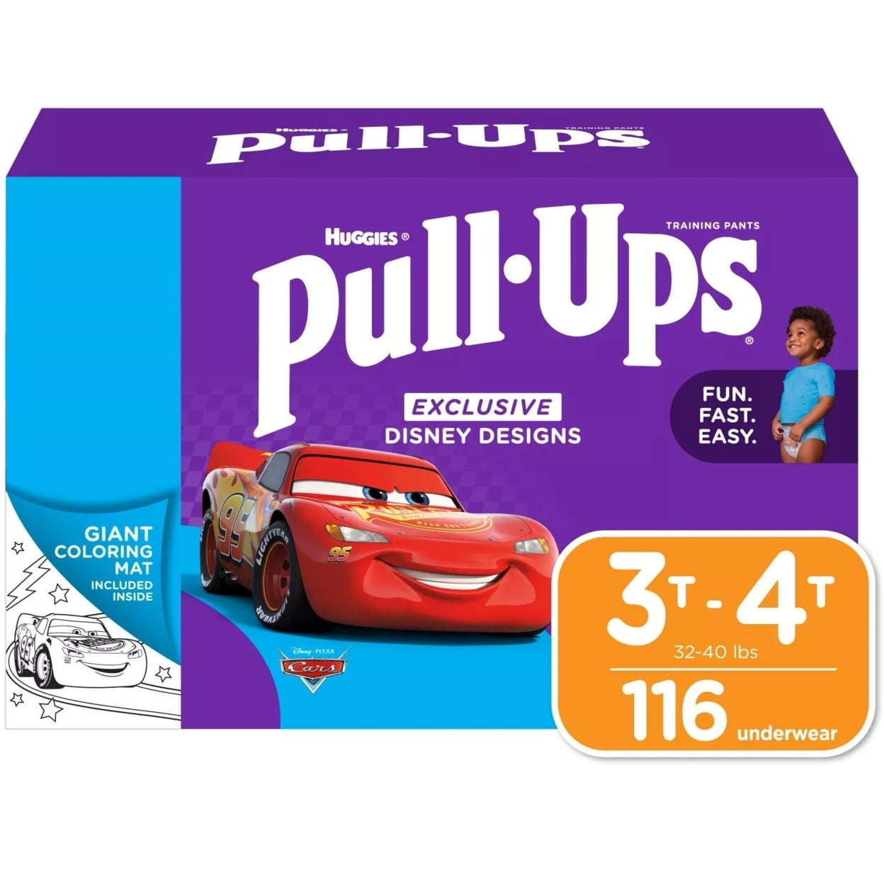 Huggies Pull-Ups Training Pants for Boys 3T-4T 32-40 Pounds (116