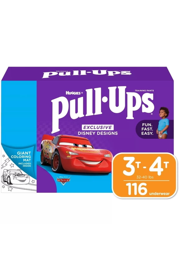 Pull-Ups Training Pants for Boys 3T-4T 32-40 Pounds (116 Count)