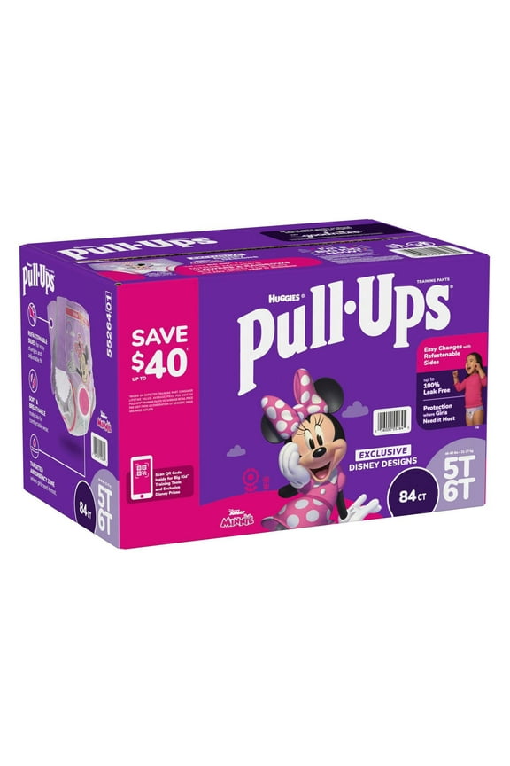 Pull-Ups Training Pants for Girls, 5T-6T 50+ Pounds (84 Count)