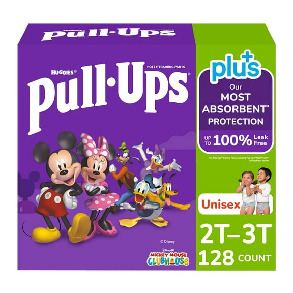 Huggies Pull-Ups Unisex Training Pants, 2T-3T (18-34 Pounds), 128 Count