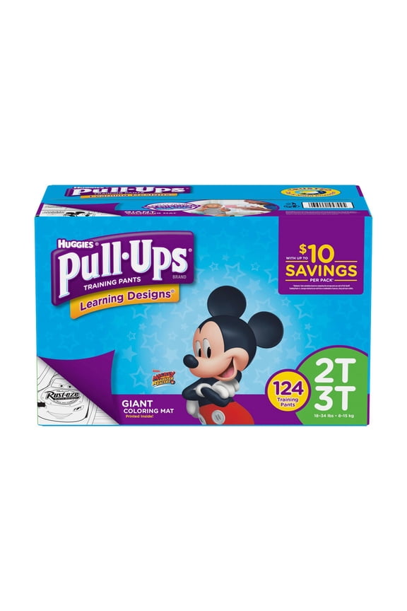 Pull-ups Training Pants for Boys Size 2T/3T Boys ( Weight 124 ct.) - Bulk Qty, Free Shipping - Comfortable, Soft