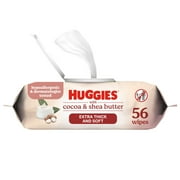 Huggies Sensitive Skincare Baby Wipes with Cocoa & Shea Butter, 1 Flip-Top Pack, 56 Total Count (Select for More)