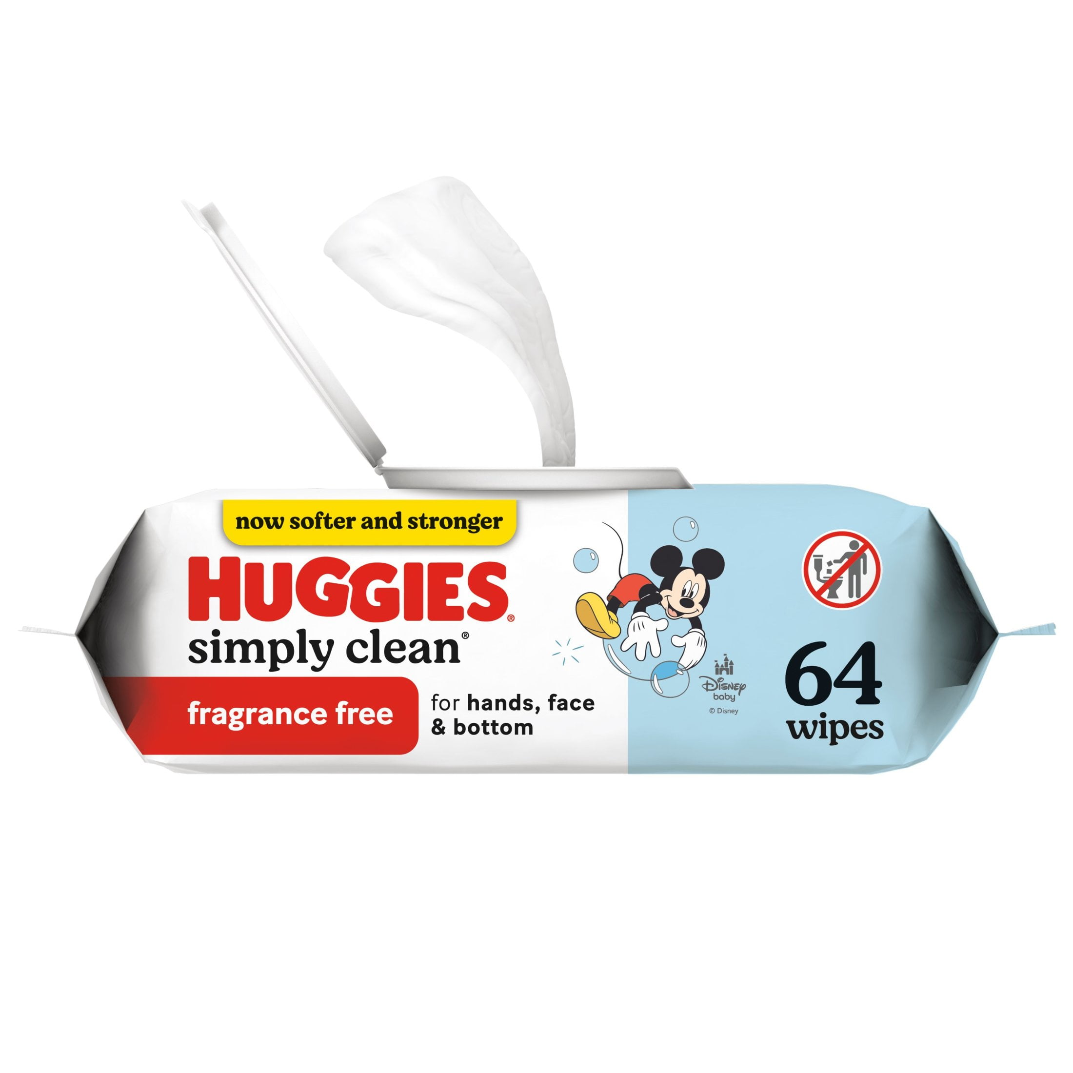 Huggies Simply Clean Unscented Baby Wipes, 1 Pack, 64 Total Ct (Select for More)