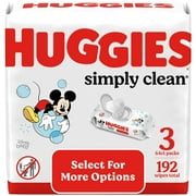 Huggies Simply Clean Unscented Baby Wipes, 3 Pack, 192 Total Ct (Select for More Options)