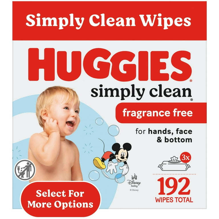 Huggies Simply Clean Unscented Baby Wipes for Sensitive Skin