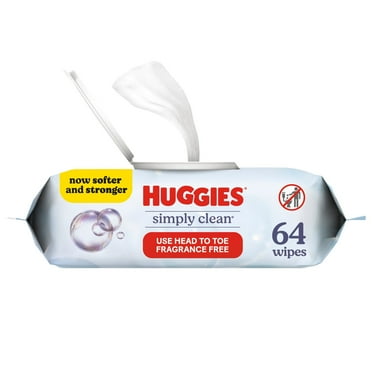 Huggies Simply Clean Unscented Wipes, 1 Flip-Top Pack, 64 Total Ct (Select for More)