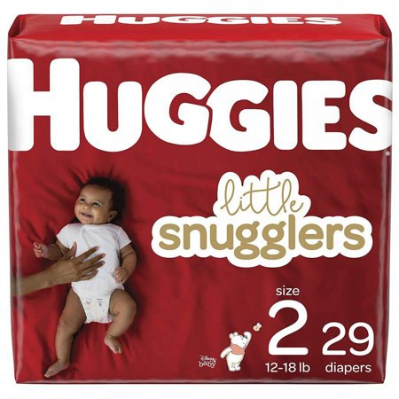 Huggies Size 2 Diapers, Little Snugglers Baby Diapers, Size 2 (12-18 lbs), 29 Count