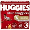 thumbnail image 1 of Huggies Size 3 Diapers, Little Snugglers Baby Diapers, Size 3 (16-28 lbs), 26 Count, 1 of 3