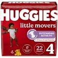 thumbnail image 1 of Huggies Little Movers Diapers Jumbo Step 4 22 each Package May Vary, 1 of 9