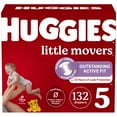 thumbnail image 1 of Huggies Size 5 Diapers, Little Movers Baby Diapers, Size 5 (27+ lbs), 132 Count,, 1 of 1