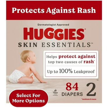 Huggies Skin Essentials Baby Diapers, Size 2 (12-18 lbs), 84 Ct (Select for More Options)