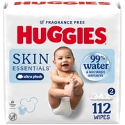 Huggies Skin Essentials Baby Wipes, 2 Pack, 112 Total Count Select for More