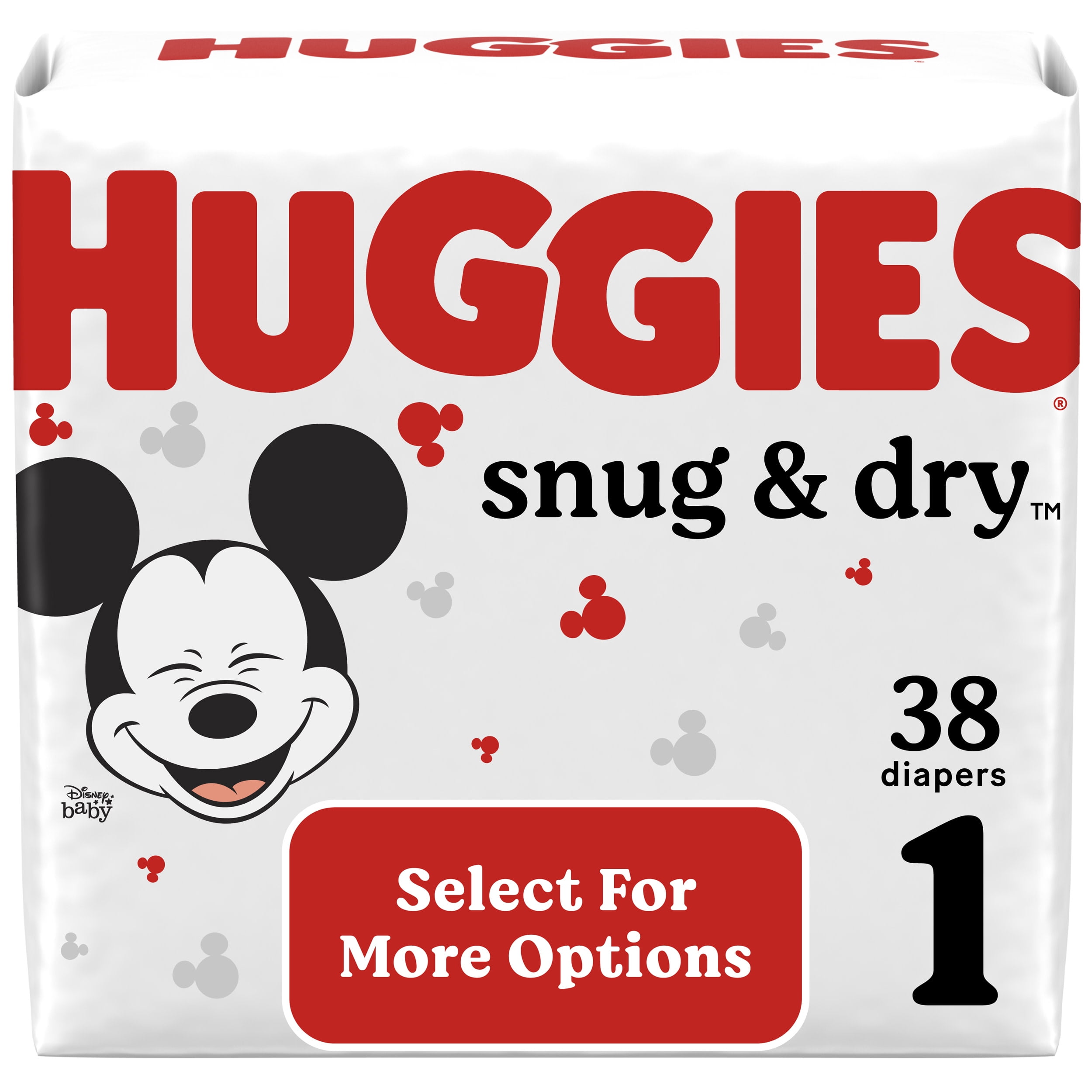 Huggies Snug & Dry Diapers, Disney Baby, 1 (8-14 lb) - 38 diapers
