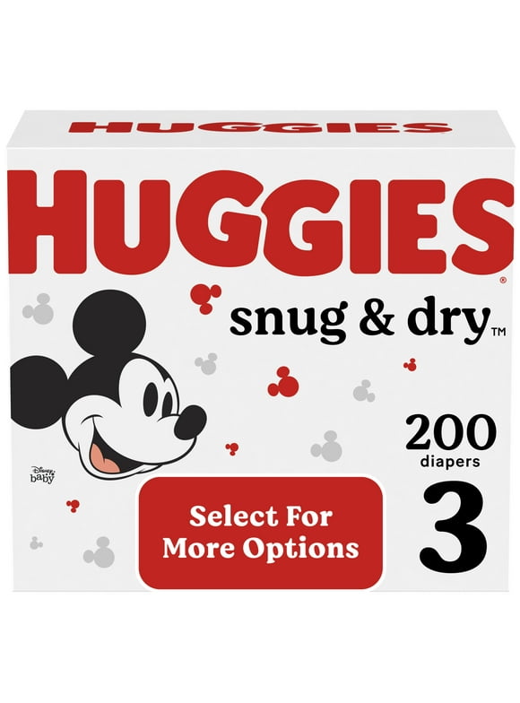 Huggies Snug & Dry Baby Diapers, Size 3, 200 Ct (Select for More Options)