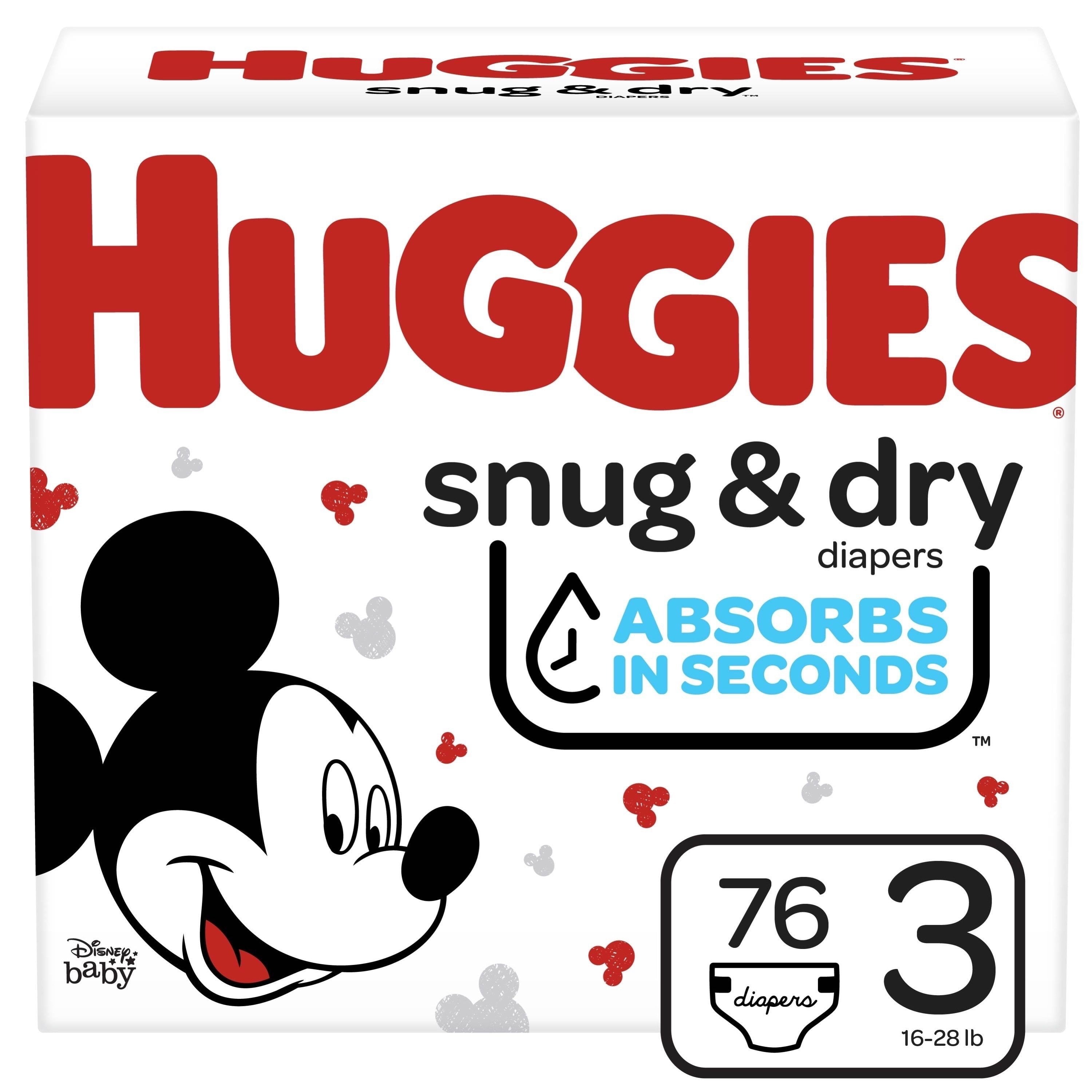 Huggies Snug & Dry Baby Diapers, Size 3, 76 Ct