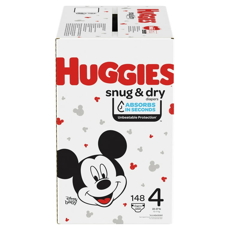 HUGGIES DIAPERS HUGE PACK Size 4 (148 CT) –