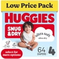 thumbnail image 1 of Huggies Snug & Dry Baby Diapers, Size 4 (20-32 lbs), 64 Count (Select for More), 1 of 13