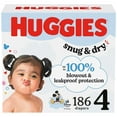 thumbnail image 1 of Huggies Snug & Dry Baby Diapers, Size 4 (22-37 lbs), 186 Count (Select for More), 1 of 15