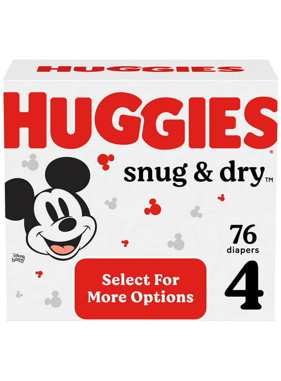 Huggies Snug & Dry Baby Diapers, Size 4, 76 Ct (Select for More Options)