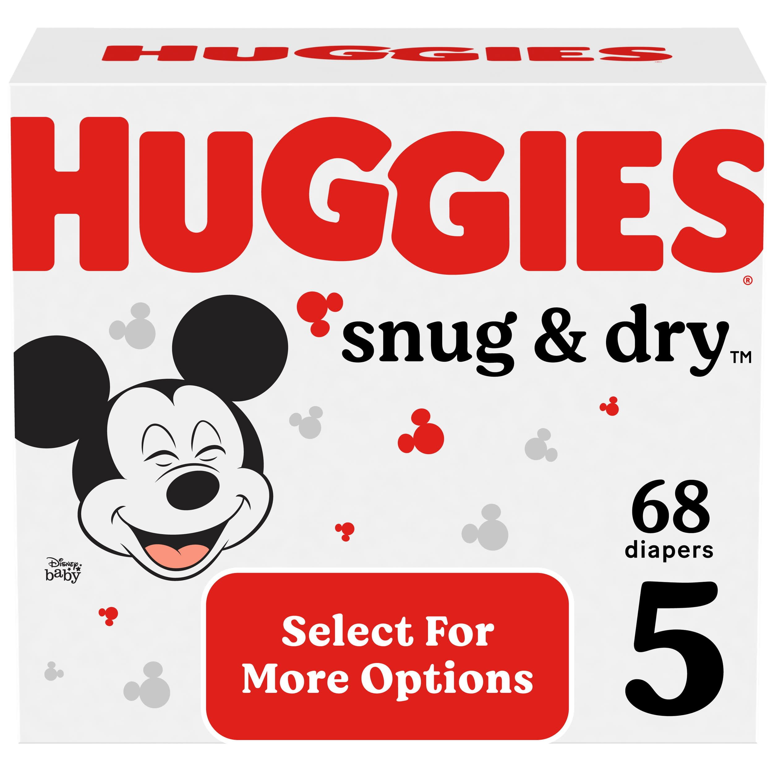 Huggies Snug & Dry Baby Diapers, Size 5 (27+ lbs), 68 Ct (Select