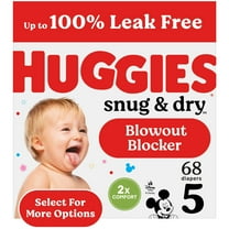Huggies Snug & Dry Baby Diapers, Size 5 (27  lbs), 68 Ct (Select for More)