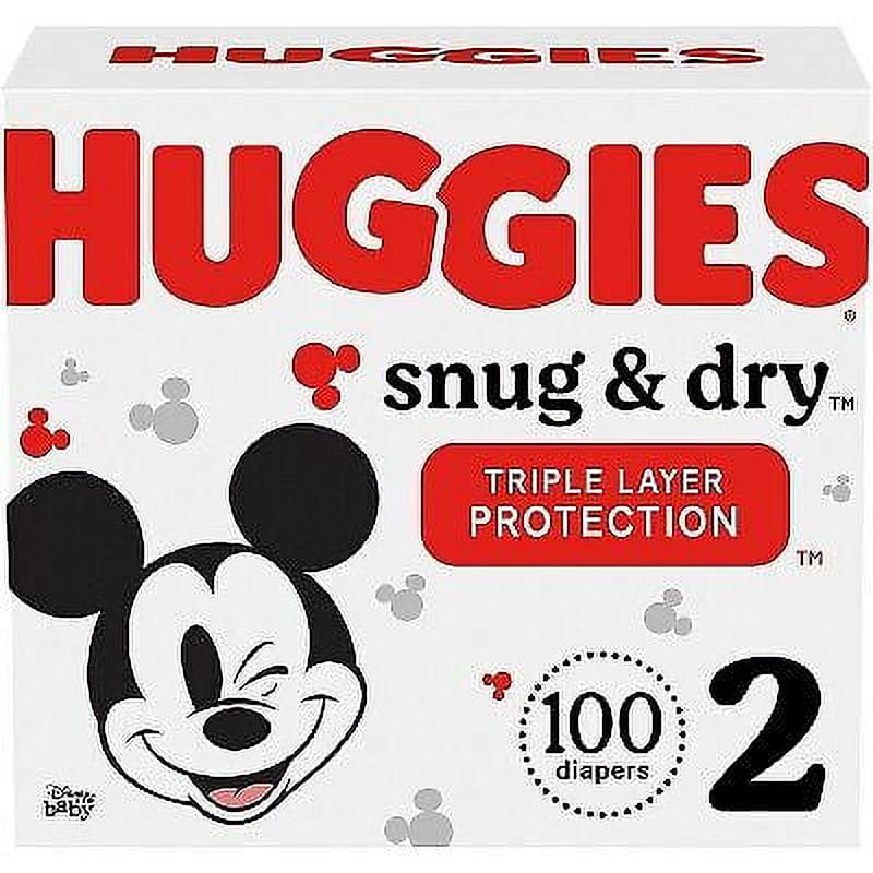 Huggies Snug & Dry Baby Disposable Diapers Super Pack - Size 2 - 100ct