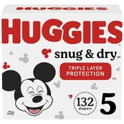 Huggies Snug & Dry Diapers Size 5 132 CT 51517