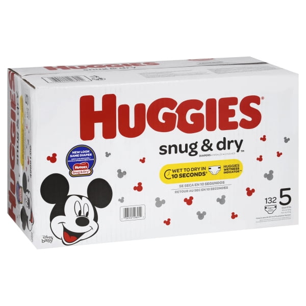 Walmart huggies snug and dry sales size 5